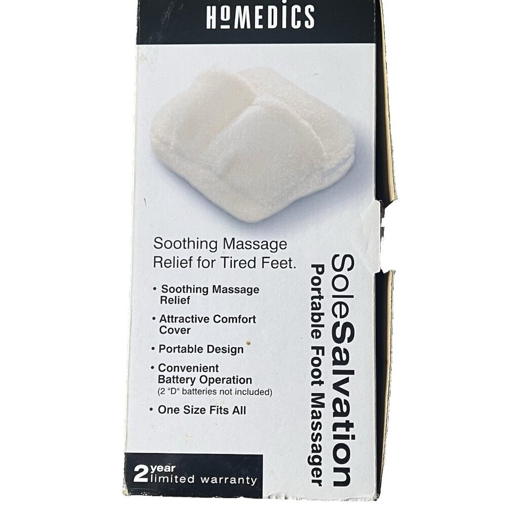 HoMedics Sole Salvation Portable Foot Massager Vibrating Battery Operated TESTED - Picture 6 of 6